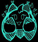 Cute doodle of rynkun in my notes app to keep me motivated