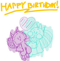 Finished birthday drawing for my mother's birthday^^