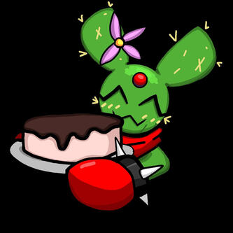 Adorable art of Lightdasher's Cacee Cactus drawn for my Bday by Aetherbread/Zafflezard for my 18th Bday!!!