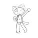 attempt to doodle that one cat looking dude from bust a move gba