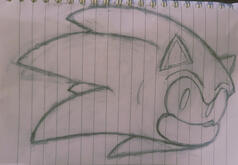 another sketch of sonic w/ long quills