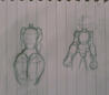 practice sketches of bodies